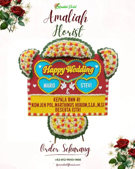 Papan Bunga Pernikahan Priyoso